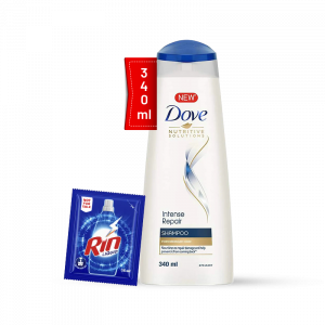 Dove Shampoo Intense Repair 340ml with Rin Liquid - 35ml Free