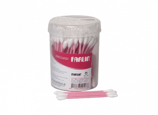 Farlin Plastic Steam Cotton Buds 100 Pcs