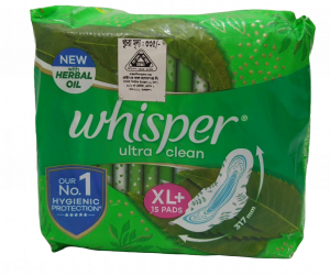 Whisper Ultra Clean XL+Wings (15 Pads)