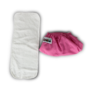 Qianqunui Reusable Diaper Pant With 2 Towel Pad (Pink)