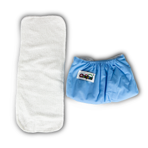 Qianqunui Reusable Diaper Pant With 2 Towel Pad (Sky Blue)