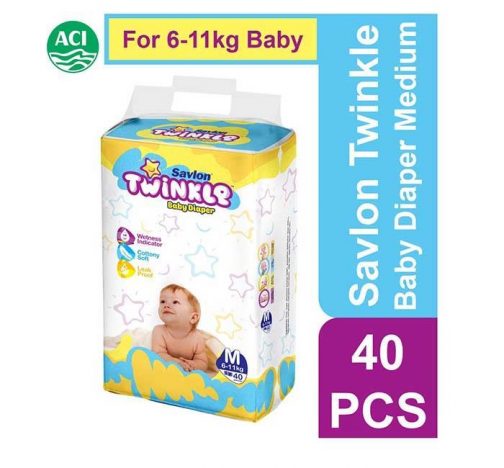 Savlon Twinkle Baby Belt Diaper M 40 (6-11 kg)