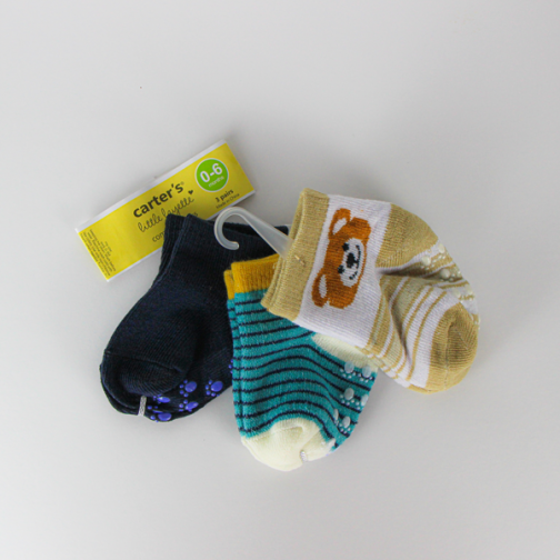 Baby Boy Socks (3 Pairs Set) - Bear