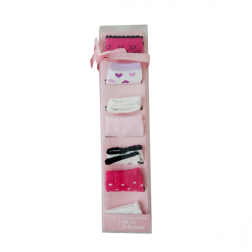 Baby Girls Socks (7 Pairs Box Set)