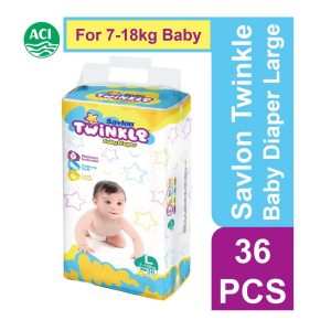 Savlon Twinkle Baby Belt Diaper L 36 (7-18 kg)