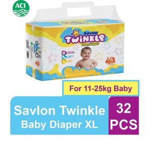 Savlon Twinkle Baby Belt Diaper XL 32 (11-25kg)