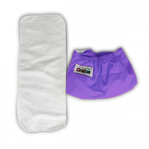 Qianqunui Reusable Diaper Pant With 2 Towel Pad (Purple)