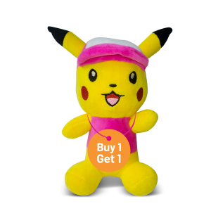 Soft Doll - Pikachu with Pink Cap