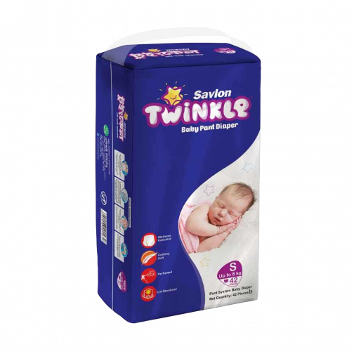 Savlon Twinkle Baby Pant Diaper S 42 (Up to 8 kg)