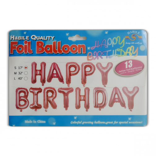 Happy Birthday Banner - Peach (13 letter)