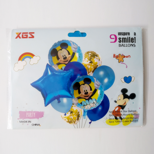 Character Party Baloon - Mickey Mouse (9 Pcs)