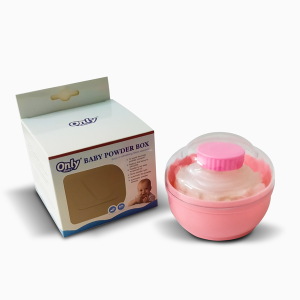 Only Baby Powder Box with Puff - Pink