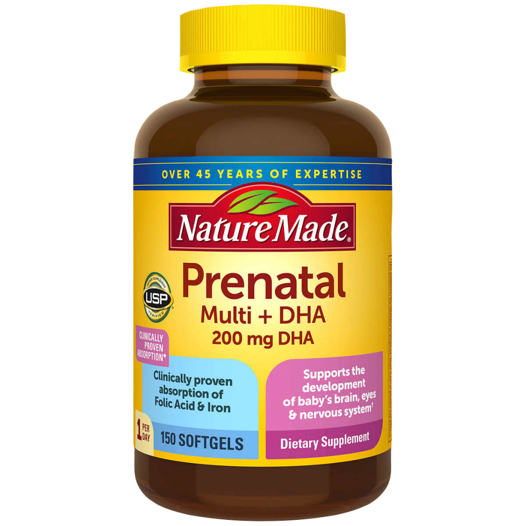 Nature Made Prenatal Multi + DHA 200Mg (150 Softgels) – SNEHO