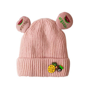 Baby Winter Cap (Organic) 3 - 5 years - Dusky Pink