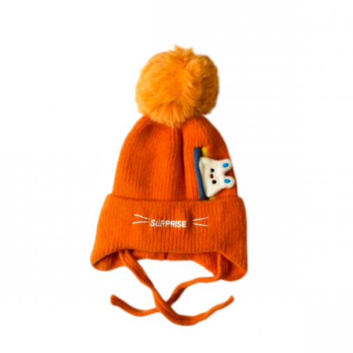 Baby Winter Cap (Surprise) 5 - 10 years - Orange