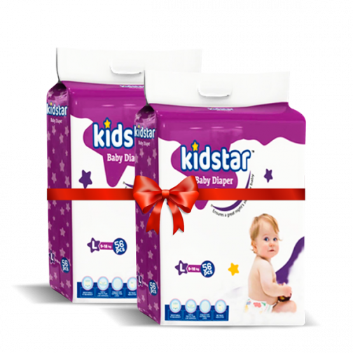 Kidstar Baby Belt Diaper L 56 (9-18 kg) – Combo 2 Pcs