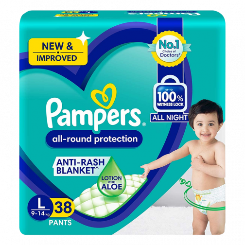 Pampers Baby Diaper Pant L 38 (9-14Kg)