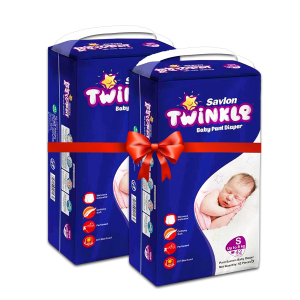 Savlon Twinkle Baby Pant Diaper S 42 (Up to 8 kg) – Combo 2 Pcs