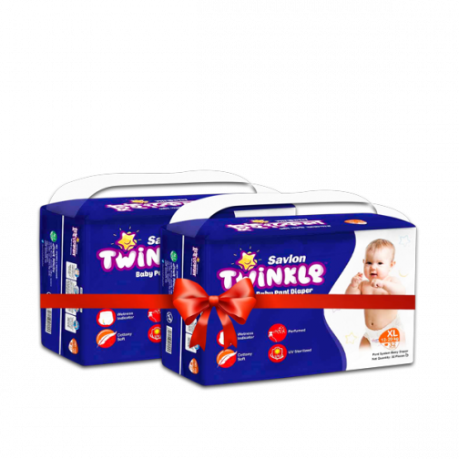 Savlon Twinkle Baby Pant Diaper XL 32 (12-20 kg) – Combo 2 Pcs