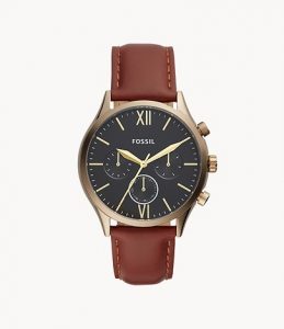 Fossil Fenmore Midsize Multifunction Brown Leather WatchLD- Lav027