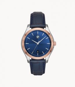 BMW Men's Three-Hand Blue Leather Watch LD- Lav071