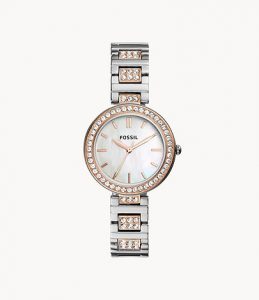 Fossil Karli Three-Hand Two-Tone Stainless Steel Watch LD- Lav045