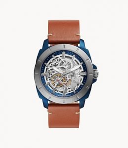 Fossil Privateer Sport Mechanical Luggage Leather Watch LD- Lav033