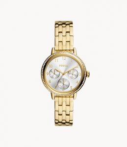 Fossil Reid Multifunction Gold-Tone Stainless Steel Watch LD- Lav055