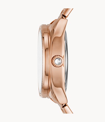 Fossil Vale Automatic Rose Gold-Tone Stainless Steel Watch LD- Lav058