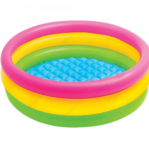Intex Inflatable Baby Bath Tub Swimming Pool 45 inch (Multicolor) LD- WT019