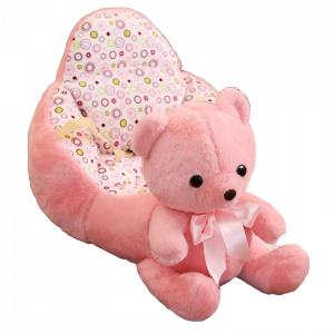Baby Learning Seat Anti-Fall Plush Toy - Pink Bear TG010