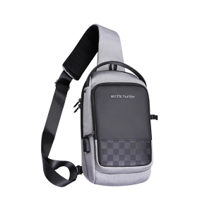 Arctic Hunter XB00105 Men Chest Bag USB Charging Sling Bag Waterproof AH012