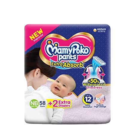 MamyPoko Diaper Pant NB 58+2 (0-5kg)