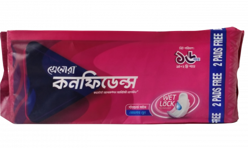 Senora Confidence Regular Flow Sanitary Napkins - 16 Pads (Panty System)