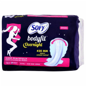 Sofy Body Fit Over Night XXXL Sanitary Napkin - 3 Pads