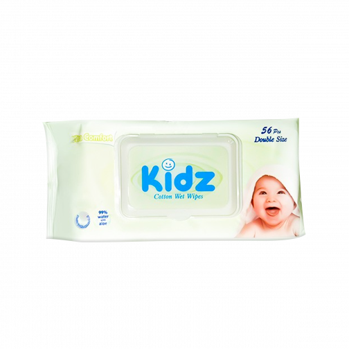 Kidz Cotton Baby Wet Wipes - 56pcs