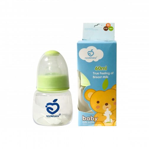 ear Plastic Feeding Bottle with Nipple - 60ml