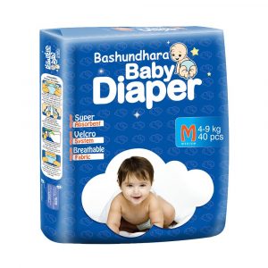 Bashundhara Baby Diaper (Belt) M 40 (4-9 kg)
