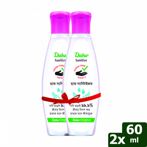 DABUR SANITIZE Hand Sanitizer 60 ml (Buy 1 Get 1 Free) - DBD003