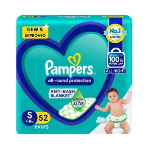 Pampers Baby Diaper Pant S 52 (4-8Kg)