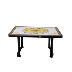 6 Seated Square Table-Print Black (Pl/L)-Diamond861536