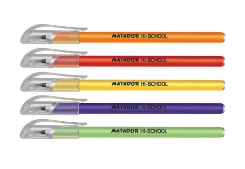 Matador Hi-School Ball Pen - Black Ink (12 Pcs)