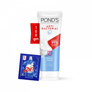 Pond's Anti Bacterial Facewash 100gm with Rin Liquid - 35ml Free