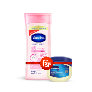 Vaseline Lotion Healthy Bright 300ml with Vaseline Petroleum Jelly 100ml free