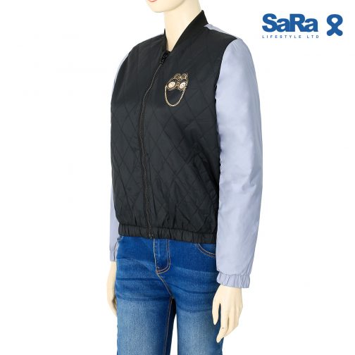 SaRa Ladies Jacket (WJKTS1-Black & Astro)_SLS023