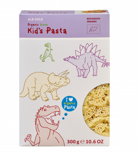 Alb Gold Organic Dinos Shape Kid's Pasta - 300g