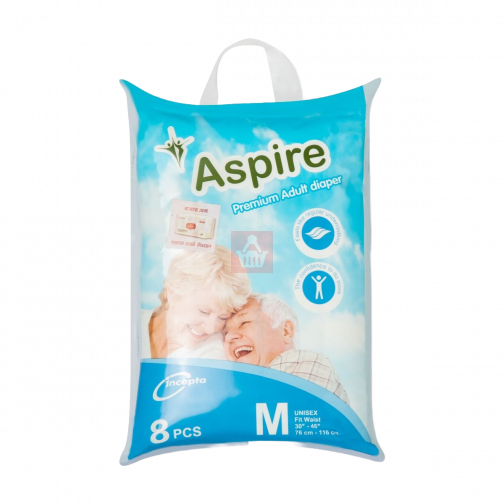 Aspire Adult Diaper M - 8pcs