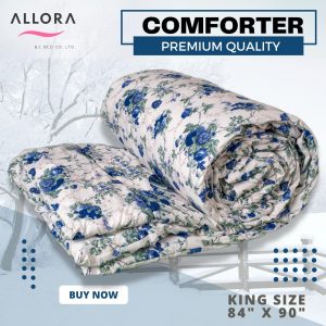 Blue Flower Comforter Blanket