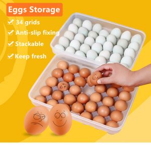 Plastic 34 Grids Egg Storage Box - SSS019