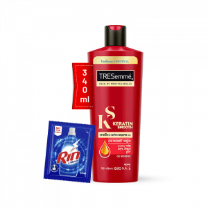 Tresemme Shampoo Keratin Smooth 340ml with Rin Liquid - 35ml Free